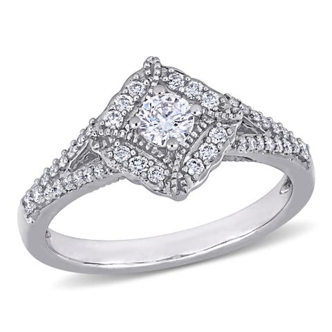 1/2 CTW Diamond Vintage Engagement Ring 14k