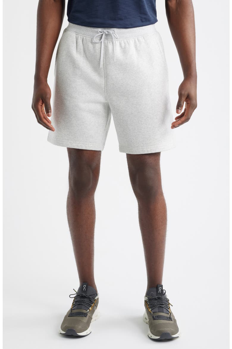 Vital Fleece Performance Shorts, Main, color, GREY FOG HEATHER