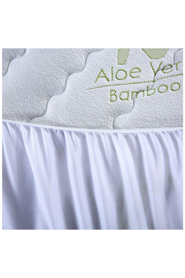 Aloe Vera Hypoallergenic Mattress Topper, Alternate, color, WHITE
