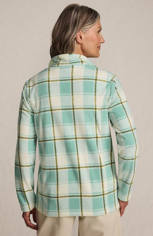 Lands' End Anyweather Fleece Full Zip Jacket In Green