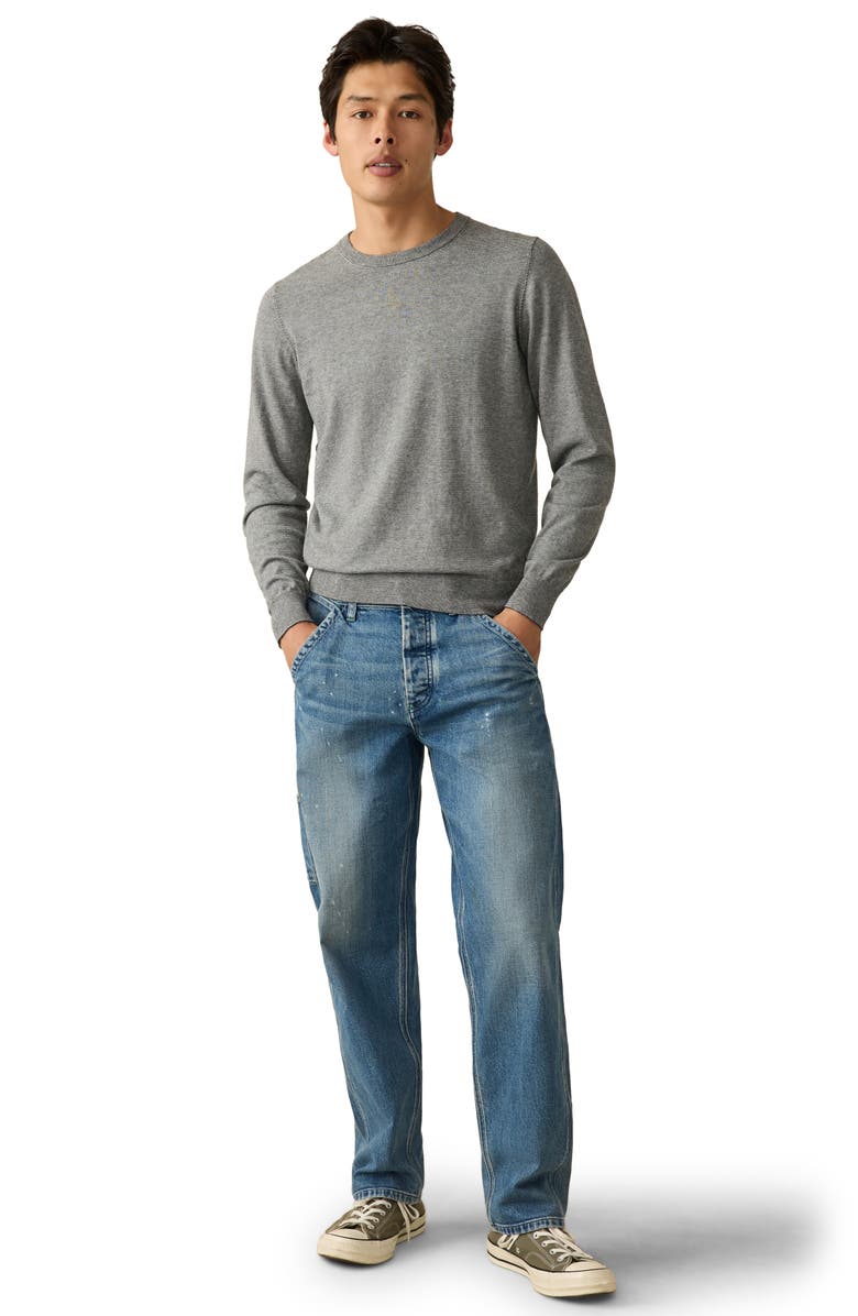 Faherty Movement Long Sleeve Sweater, Alternate, color, Ivory Ash Feeder