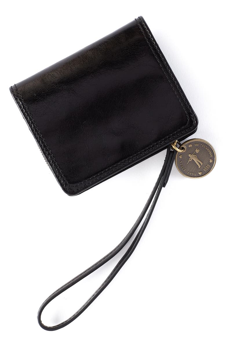 HOBO Coin Leather Wristlet Wallet, Alternate, color, Black