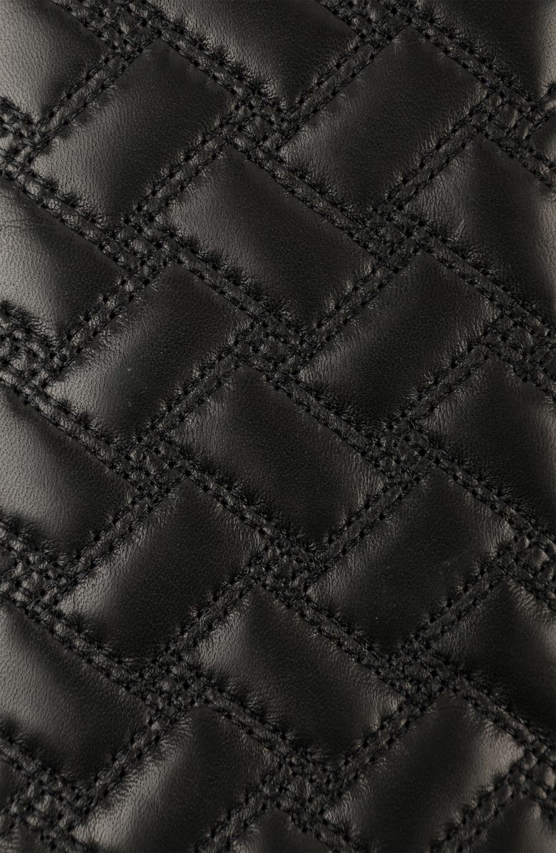 Kurt Geiger London Long Quilted Leather Gloves, Alternate, color, Black