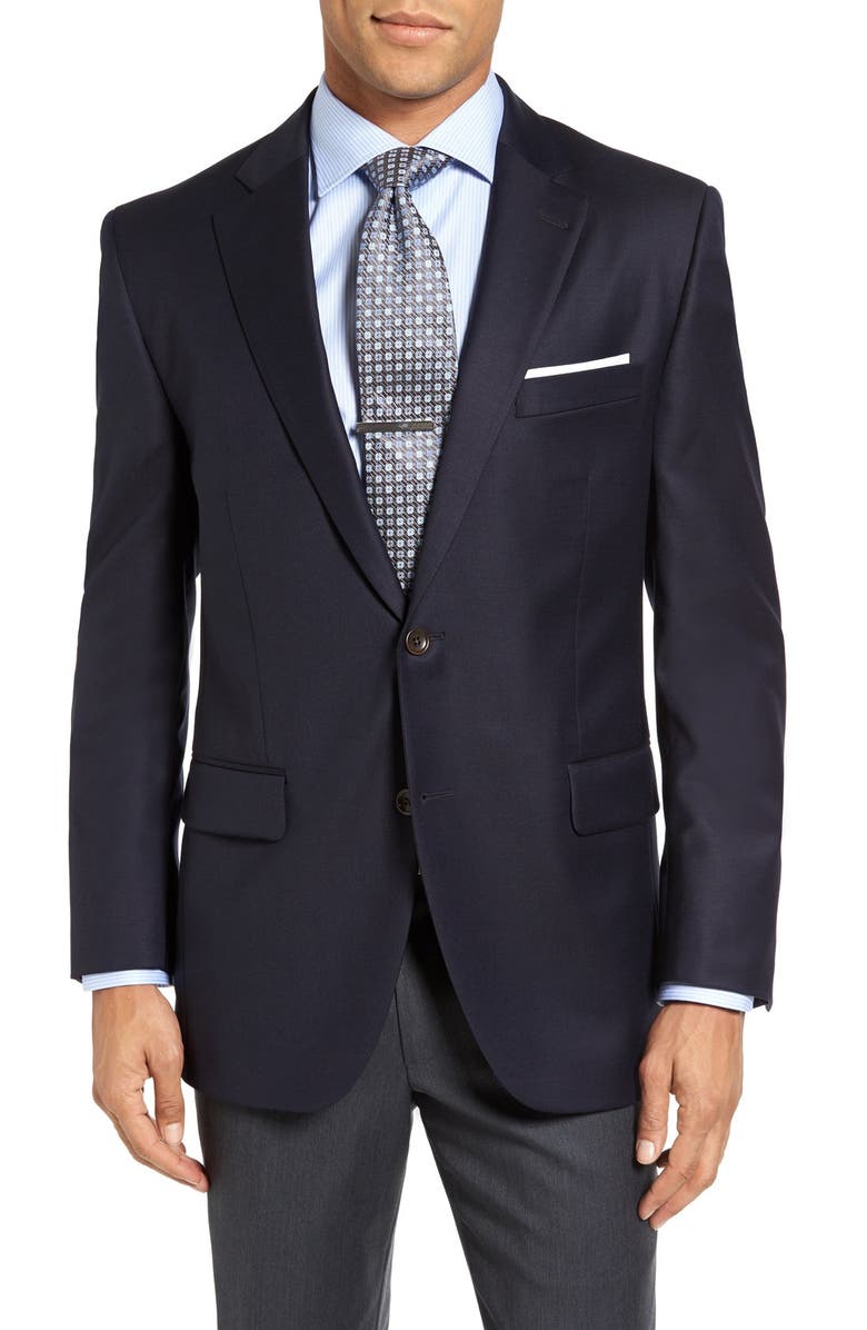 Peter Millar 'Flynn' Classic Fit Navy Wool Blazer, Main, color, 