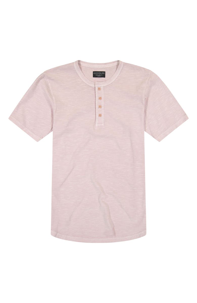 Goodlife Sunfaded Slub Scallop Henley, Alternate, color, Pale Mauve