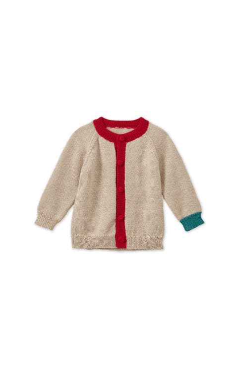 Baby Alpaca Cardigan, Multi Colour Block