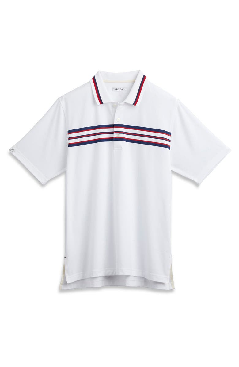 ASHWORTH GOLF Oceanside Polo, Main, color, White/Multi