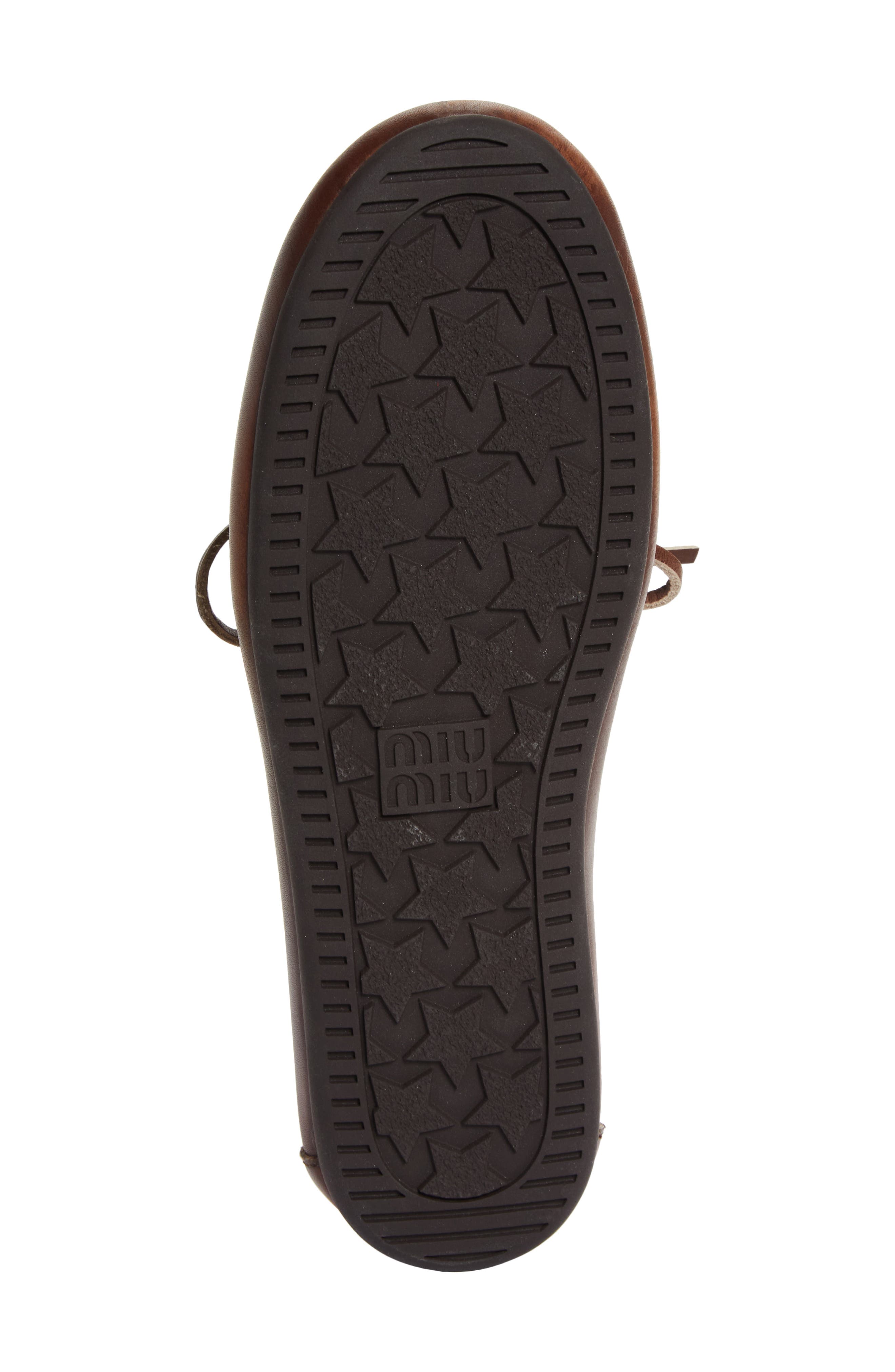 Miu Miu Boat Shoe, Alternate, color, Brown