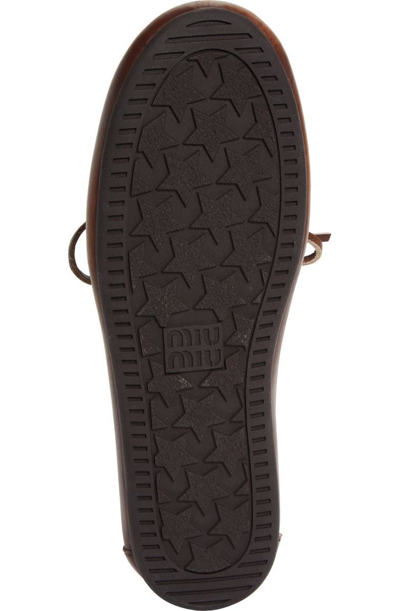 Miu Miu Boat Shoe, Alternate, color, Brown