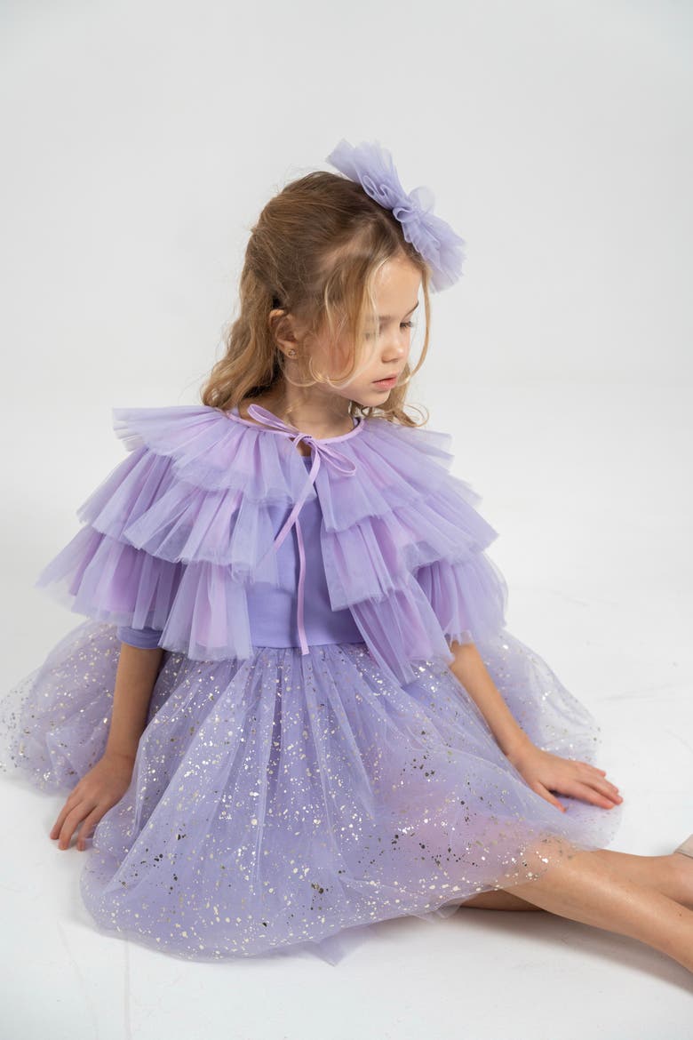 Shiny Tulle Dress Set, Alternate, color, Shiny Lilac