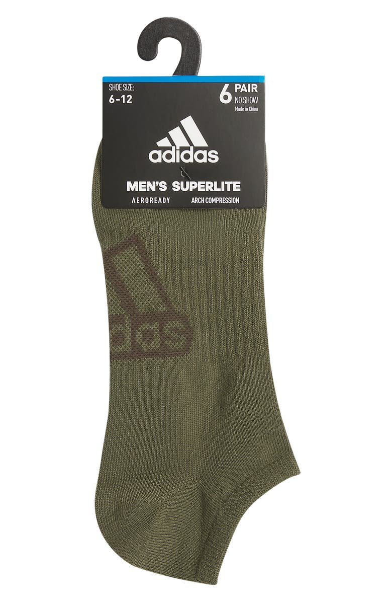 adidas 6-Pack Superlite Classic Sport Ankle Socks, Alternate, color,