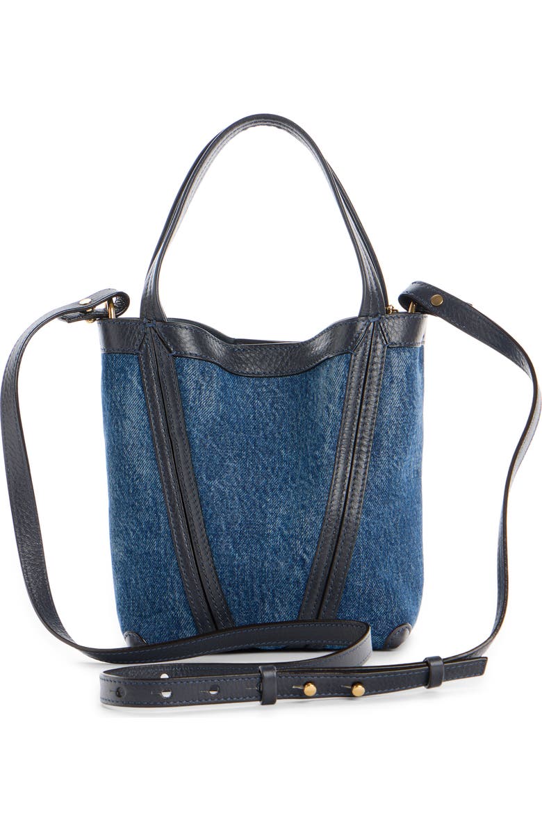 Chloé Small Spin Denim Crossbody Tote, Alternate, color,