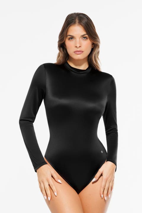 Shapewear Printed High-Waist Tummy-Control Bodysuit