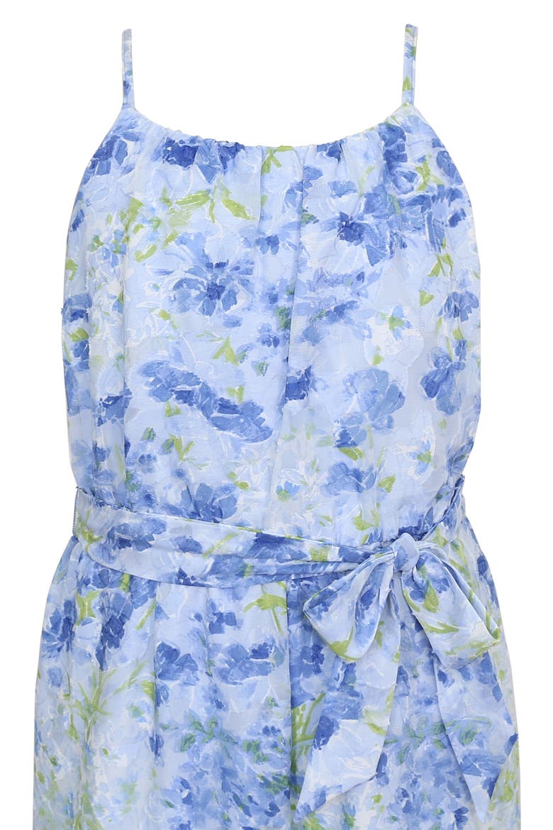 Kids' Floral Wide Leg Chiffon Jumpsuit, Alternate, color, BLUE MULTI