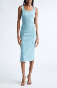 Michael Kors Collection Stretch Wool Blend Crepe Sheath Dress