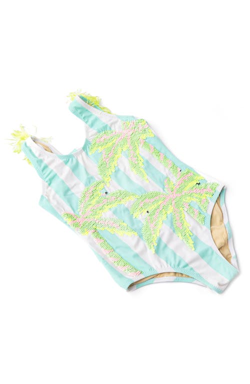 SHADE CRITTERS SHADE CRITTERS KIDS' SEQUIN FRINGE ONE-PIECE SWIMSUIT 