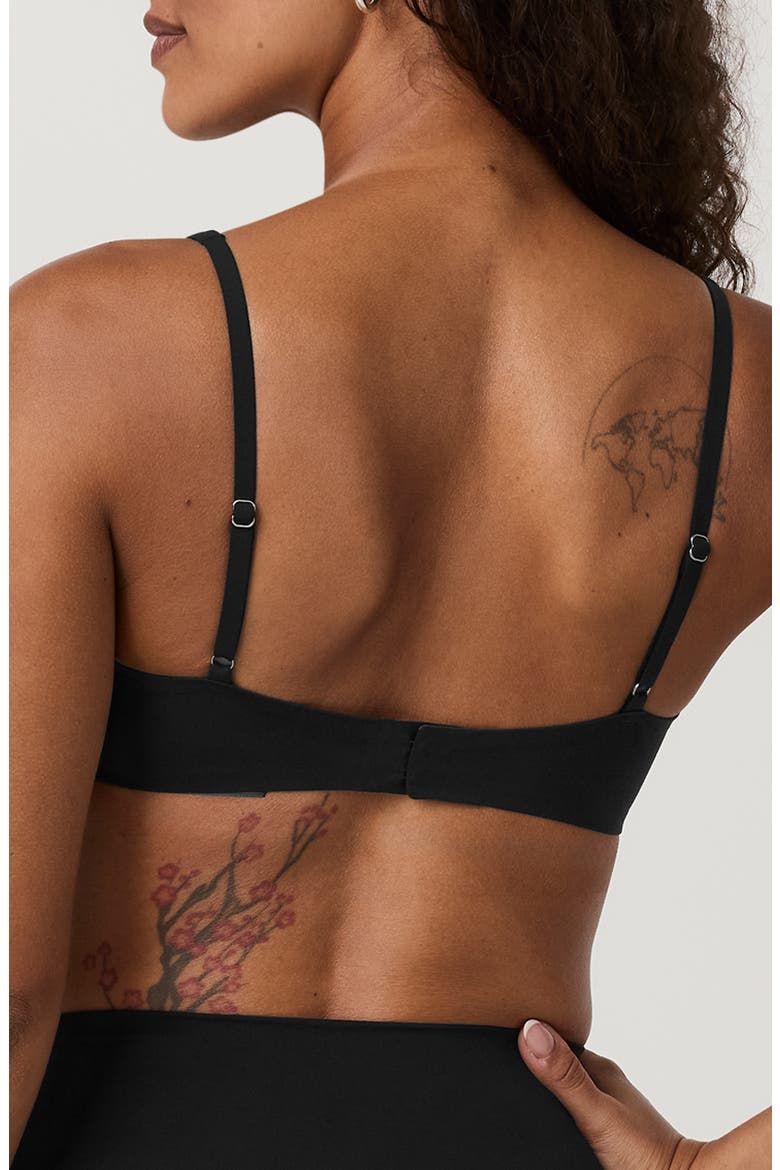 FormEveryday Plunge Neck Sports Bra, Alternate, color, BLACK