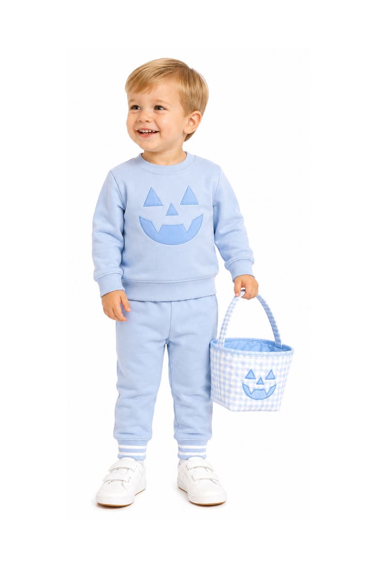 Jack-O-Lantern Crewneck Sweatshirt, Alternate, color, Blue