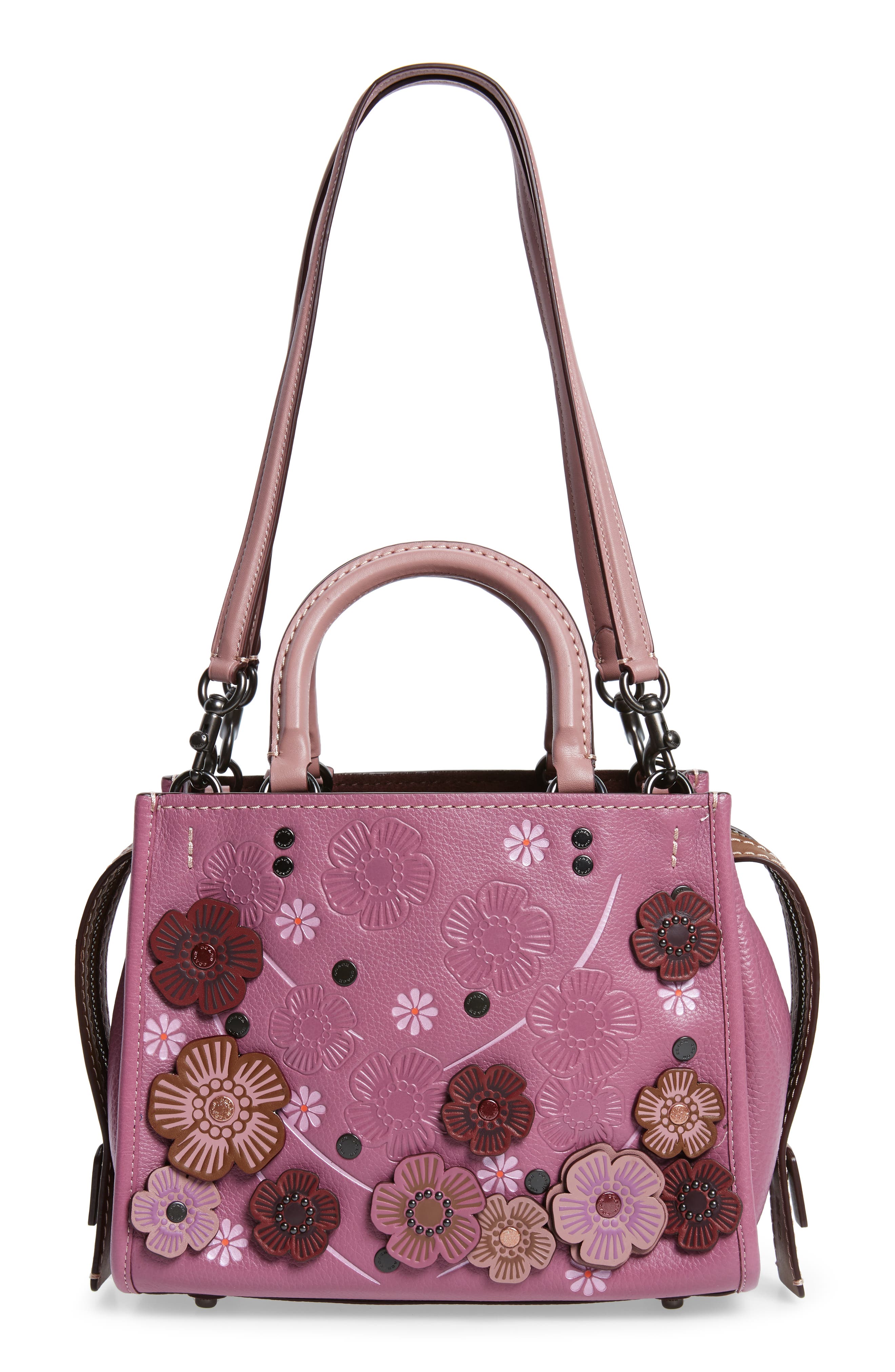 COACH 1941 Rogue 25 Tea Rose Appliqué Leather Crossbody Bag (Women ...