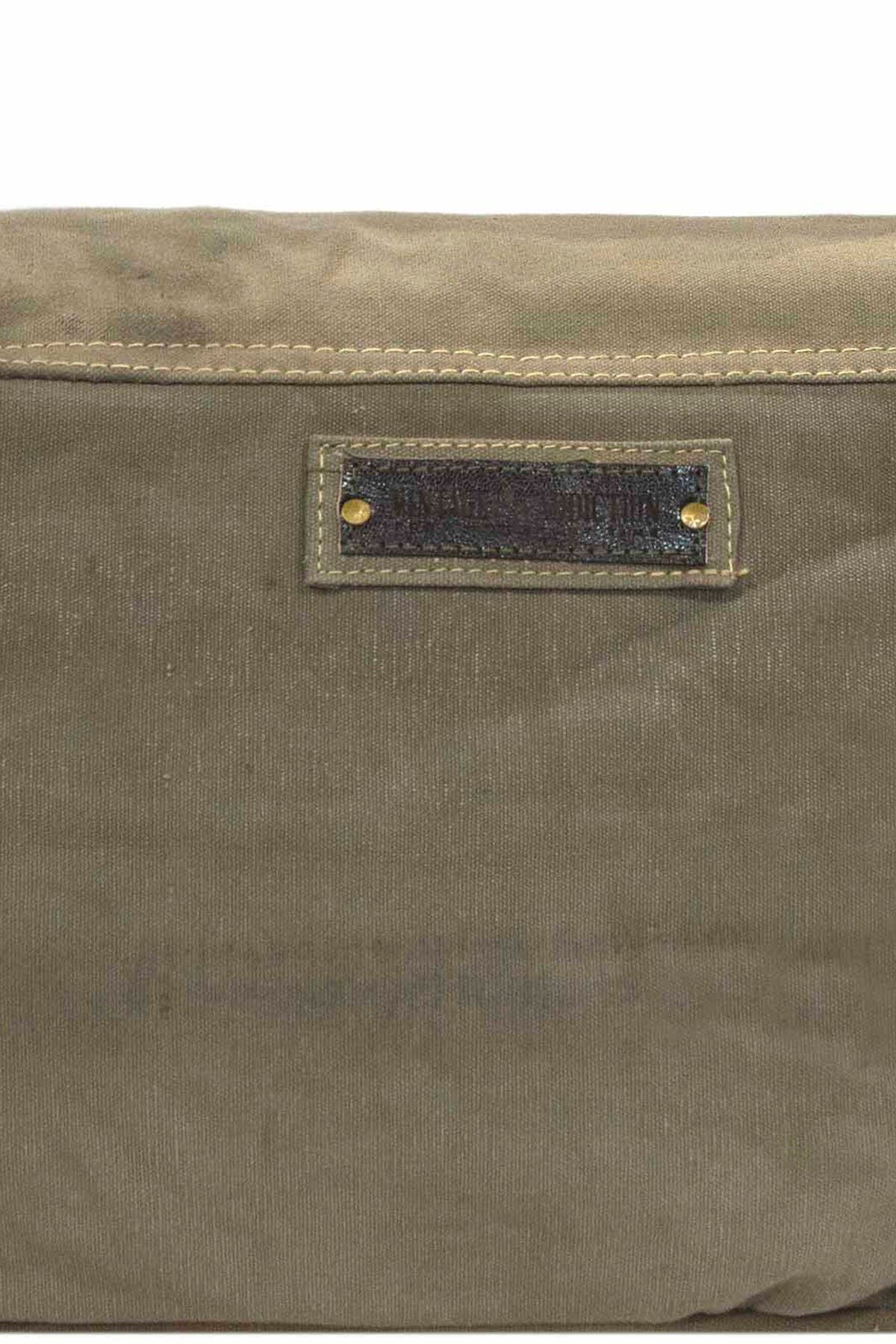 VINTAGE ADDICTION All You Need Is Love Recycled Military Tent Crossbody Bag, Alternate, color, 