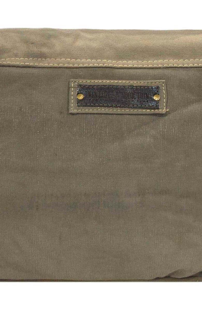 VINTAGE ADDICTION All You Need Is Love Recycled Military Tent Crossbody Bag, Alternate, color,