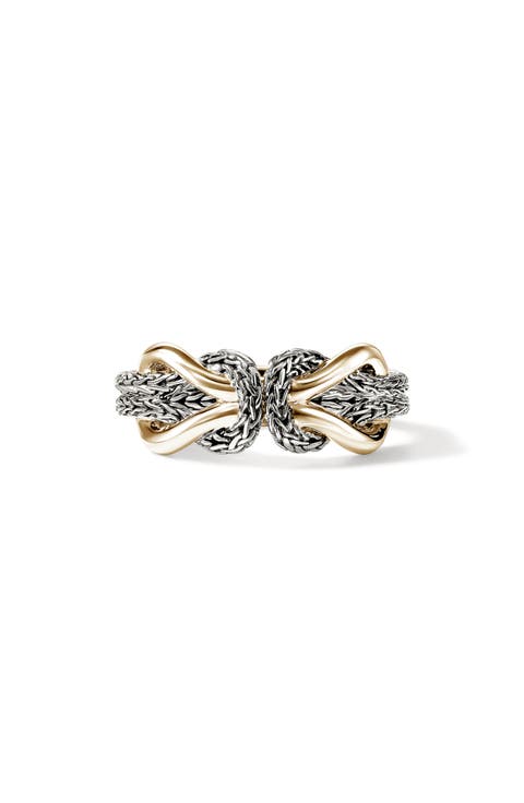 Infinite Love Knot 14k Gold & Sterling Silver Ring
