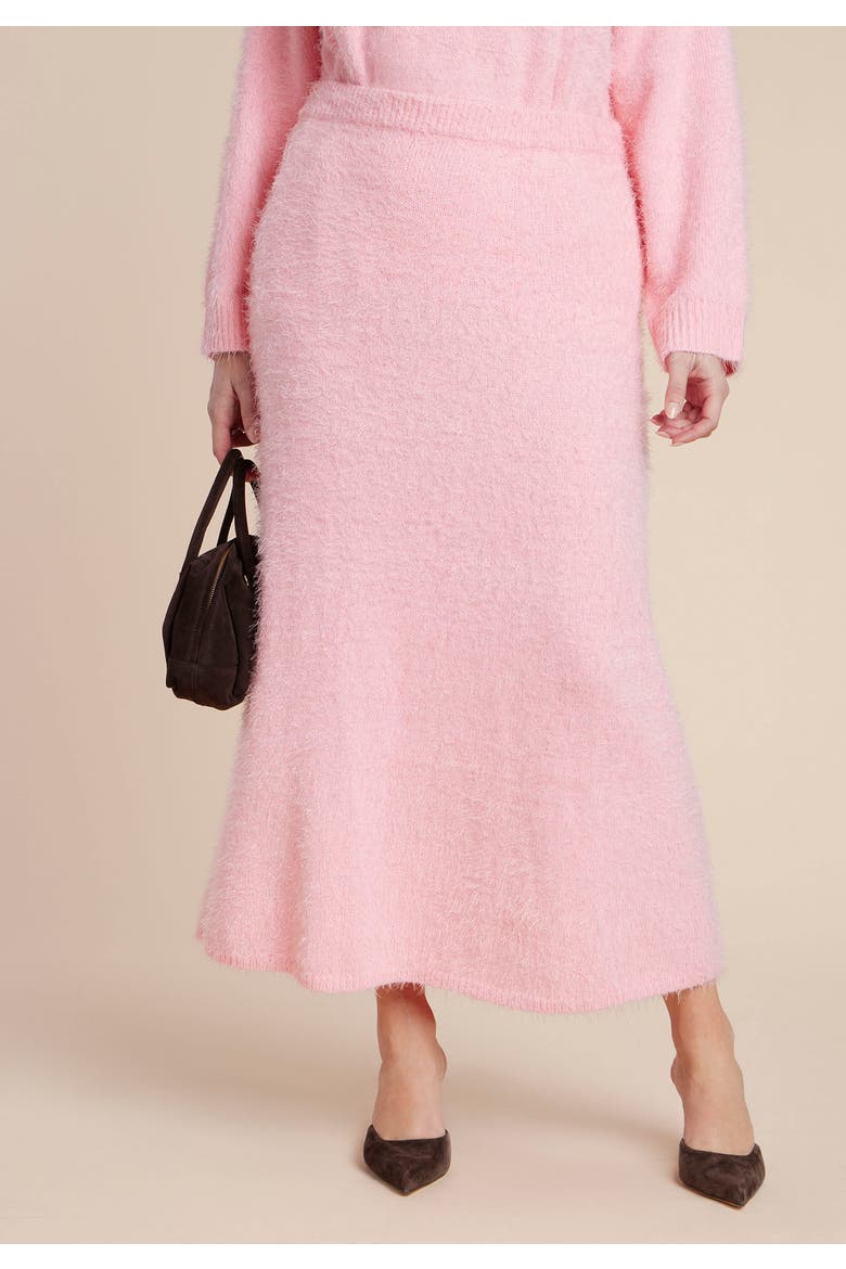 Fuzzy Maxi Sweater Skirt, Alternate, color, ROMANCE ROSE