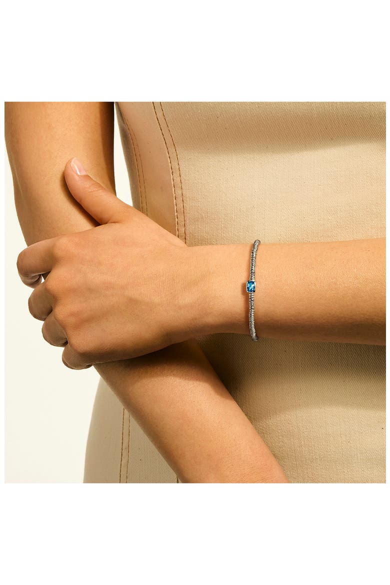 Heishi Sterling Silver Swiss Blue Topaz Bracelet, Alternate, color, SWISS BLUE TOPAZ