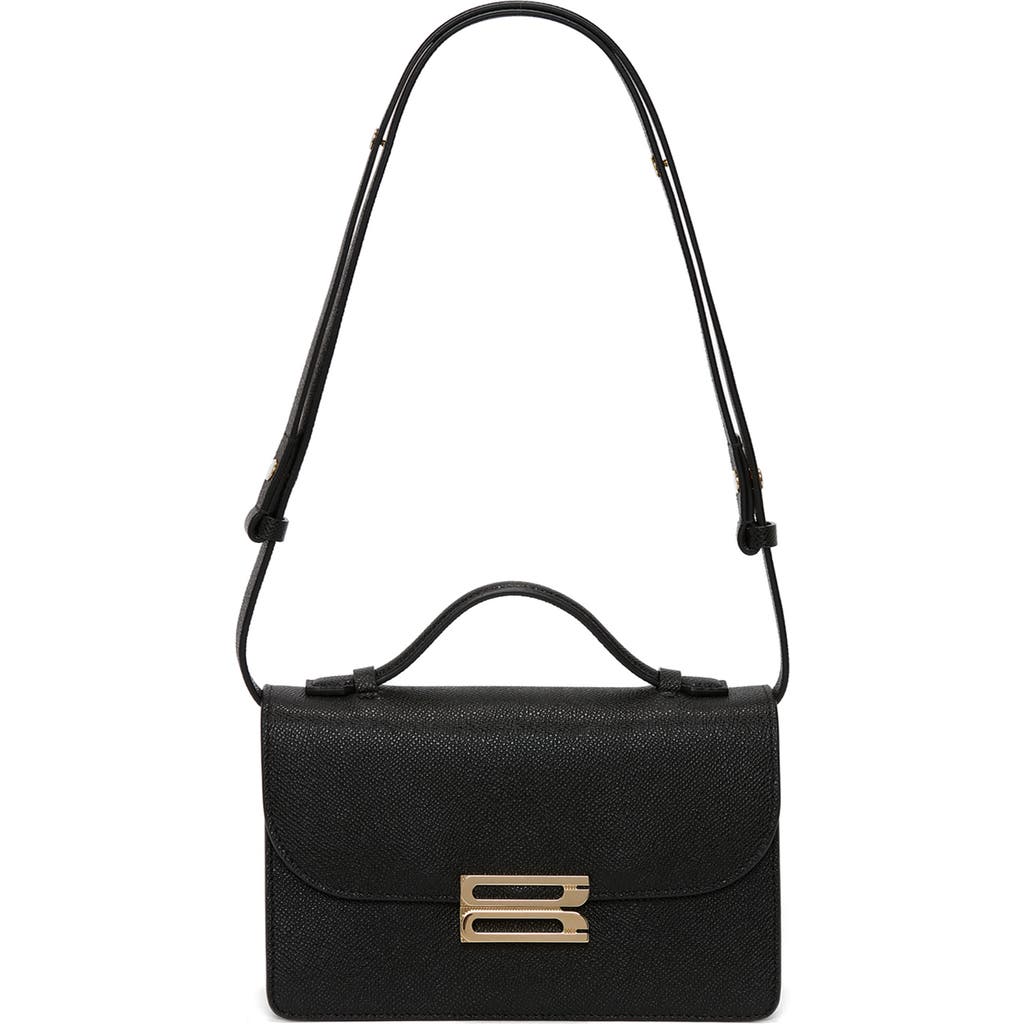 Victoria Beckham Shoulder Bag With Adjustable Strap And Gold-tone Hardware In Black