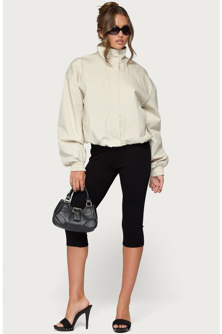 Rooney Stand Collar Oversize Jacket, Alternate, color, BEIGE