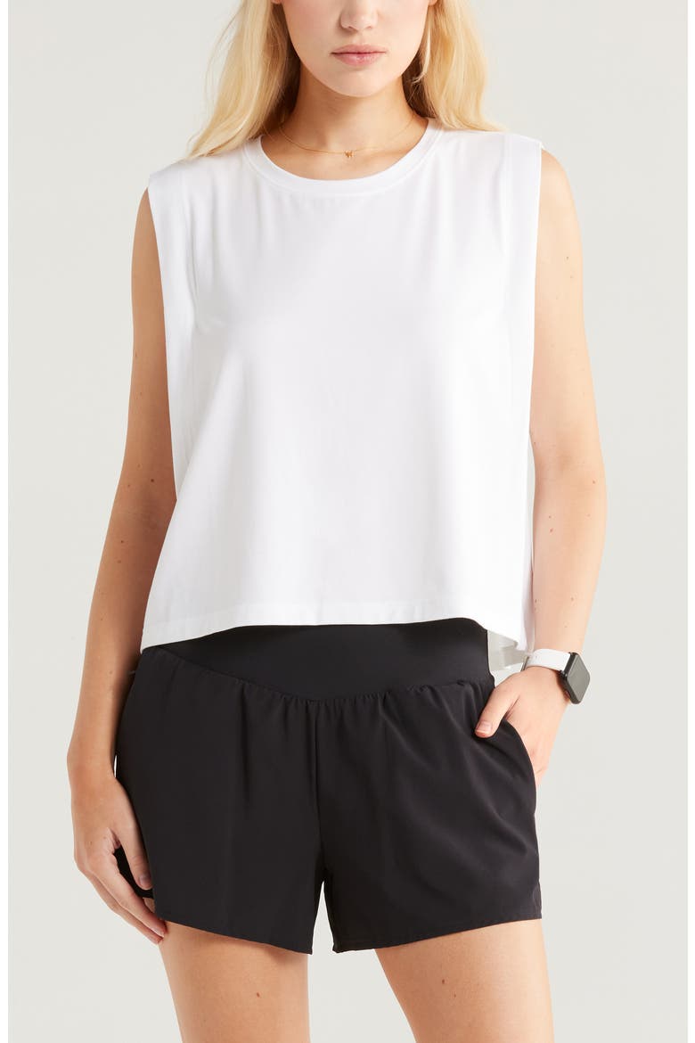 New Take Boxy Tank Top, Main, color, WHITE