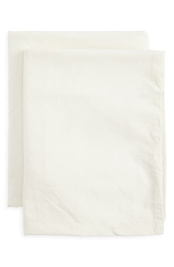 Parachute Set Of 2 Brushed Cotton Pillowcases In White