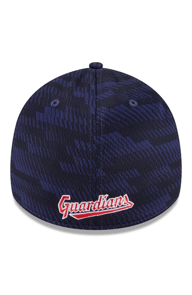 New Era Men's New Era Navy Cleveland Guardians 2025 MLB Clubhouse 39THIRTY Flex Hat, Alternate, color,