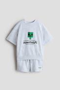 H&M 2-piece printed sweatshirt set