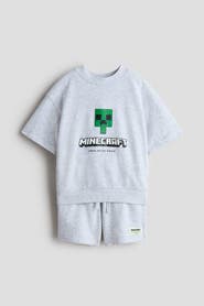 H&M 2-piece printed sweatshirt set