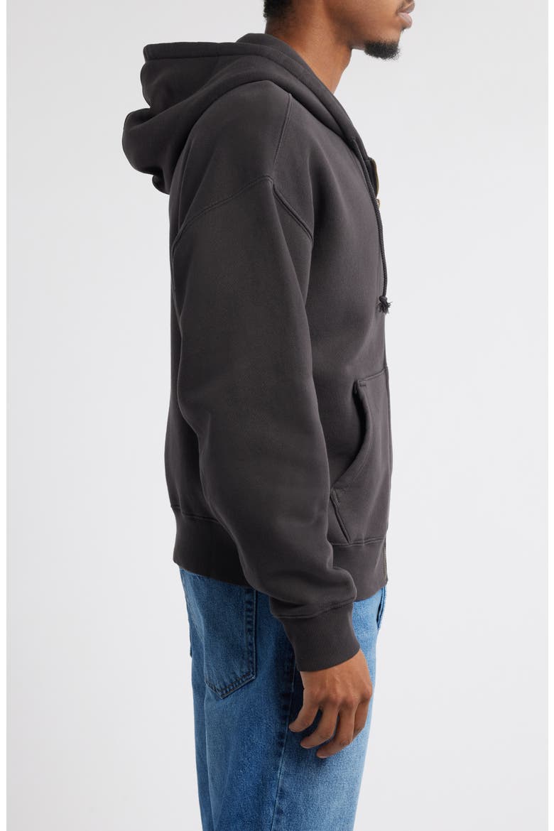 Core Oversize Terry Full Zip Hoodie, Alternate, color, VINTAGE BLACK
