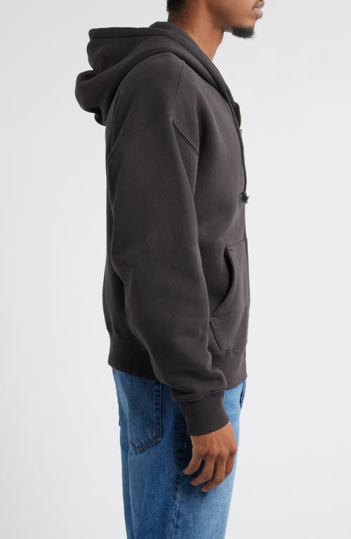 Elwood Core Oversize Terry Full Zip Hoodie In Black