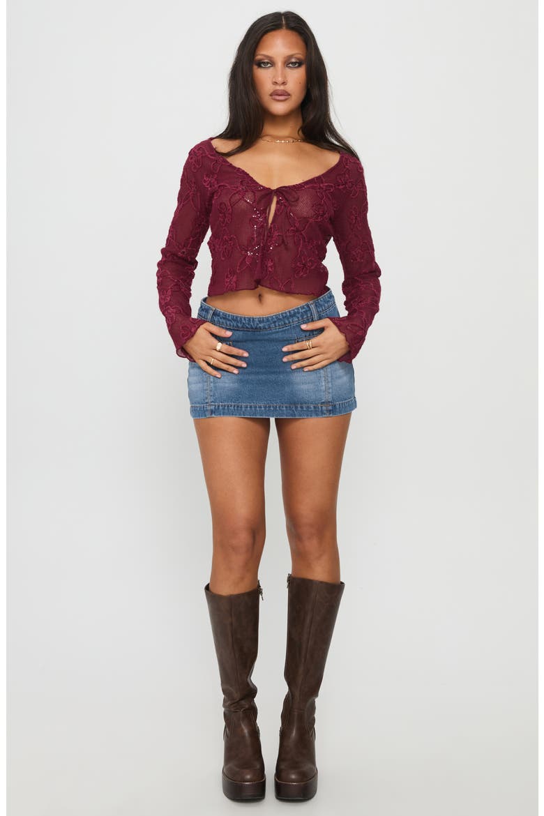 Darbi Denim Miniskort, Alternate, color, MID BLUE