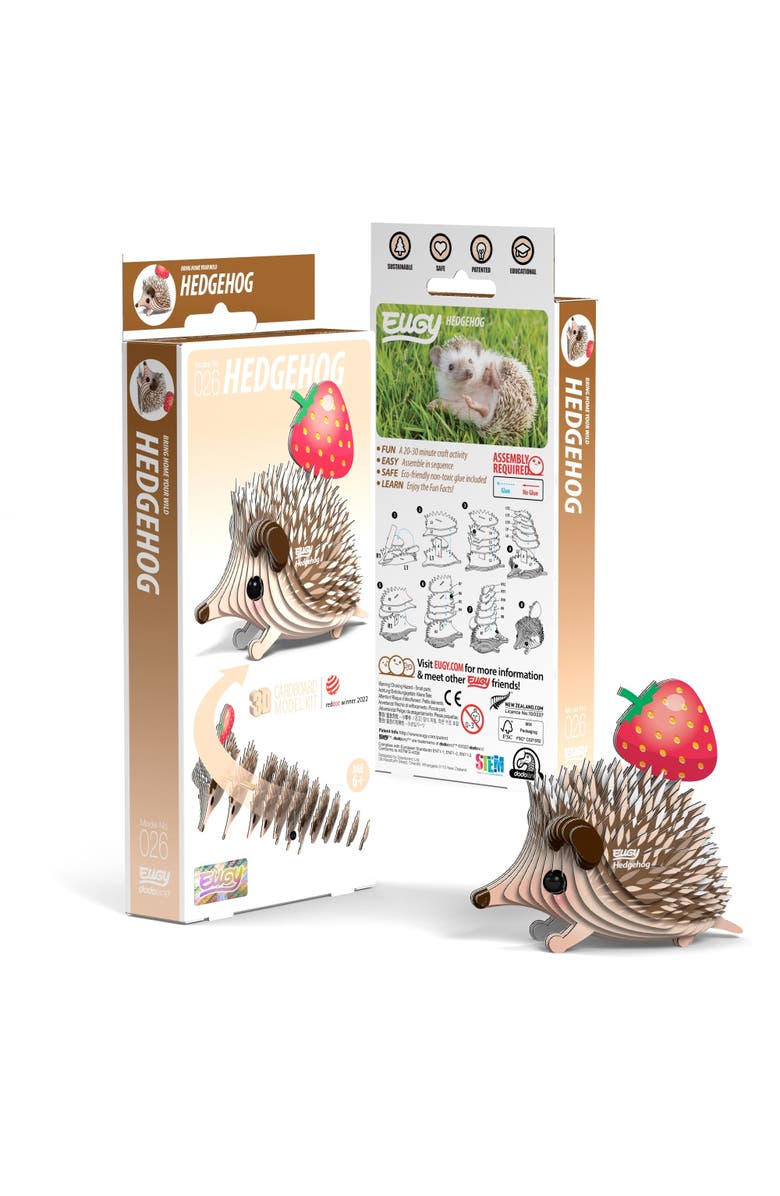 Eugy Puzzles Hedgehog 3D Puzzle, Main, color, NO COLOR