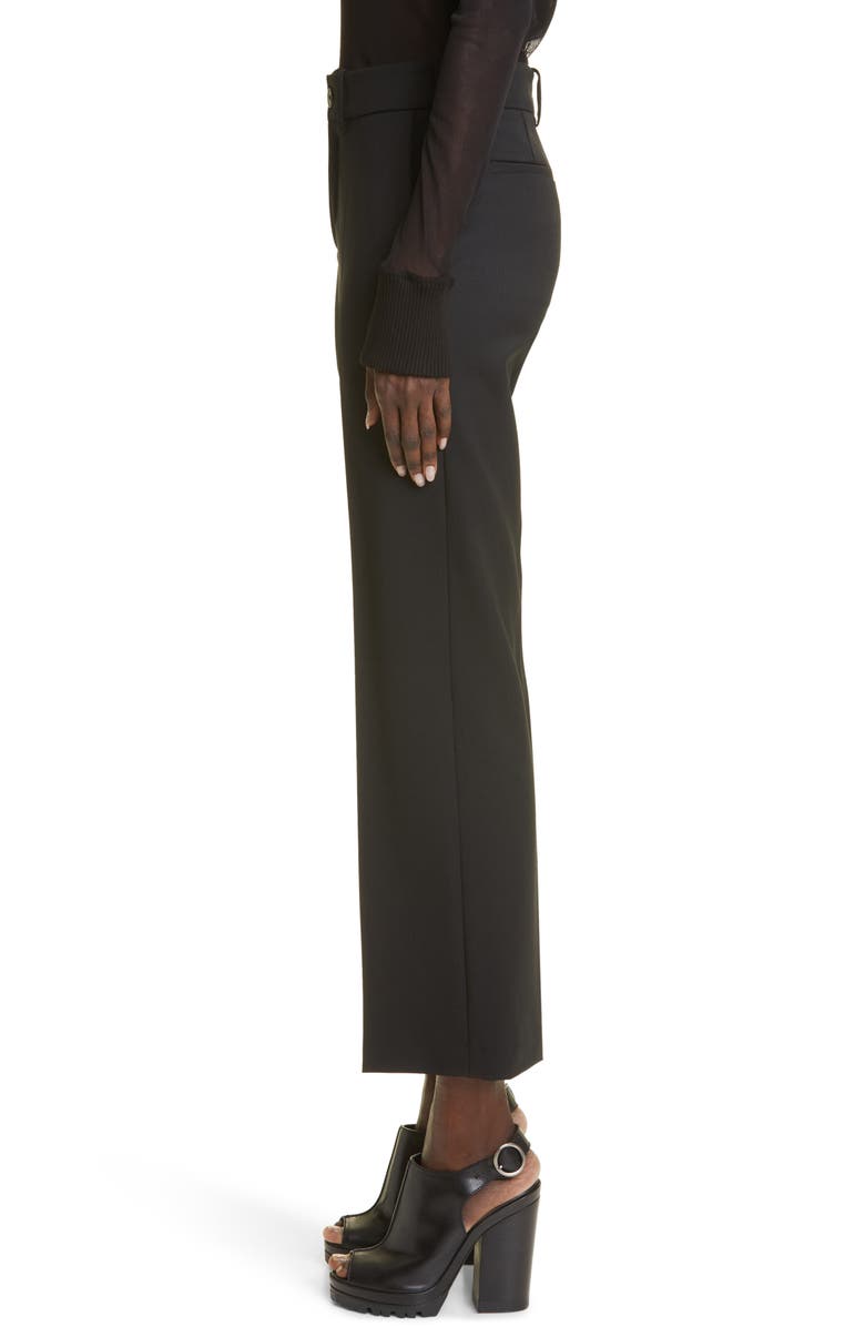 Brandon Maxwell Stretch Wool Straight Leg Crop Pants, Alternate, color, 