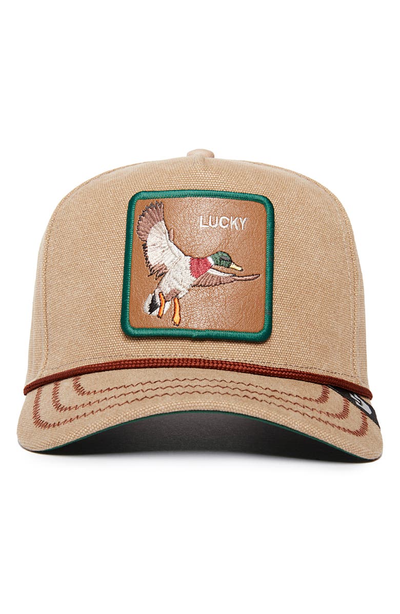 Goorin Bros. Lucky Duck Embroidered Patch Baseball Cap, Alternate, color, 