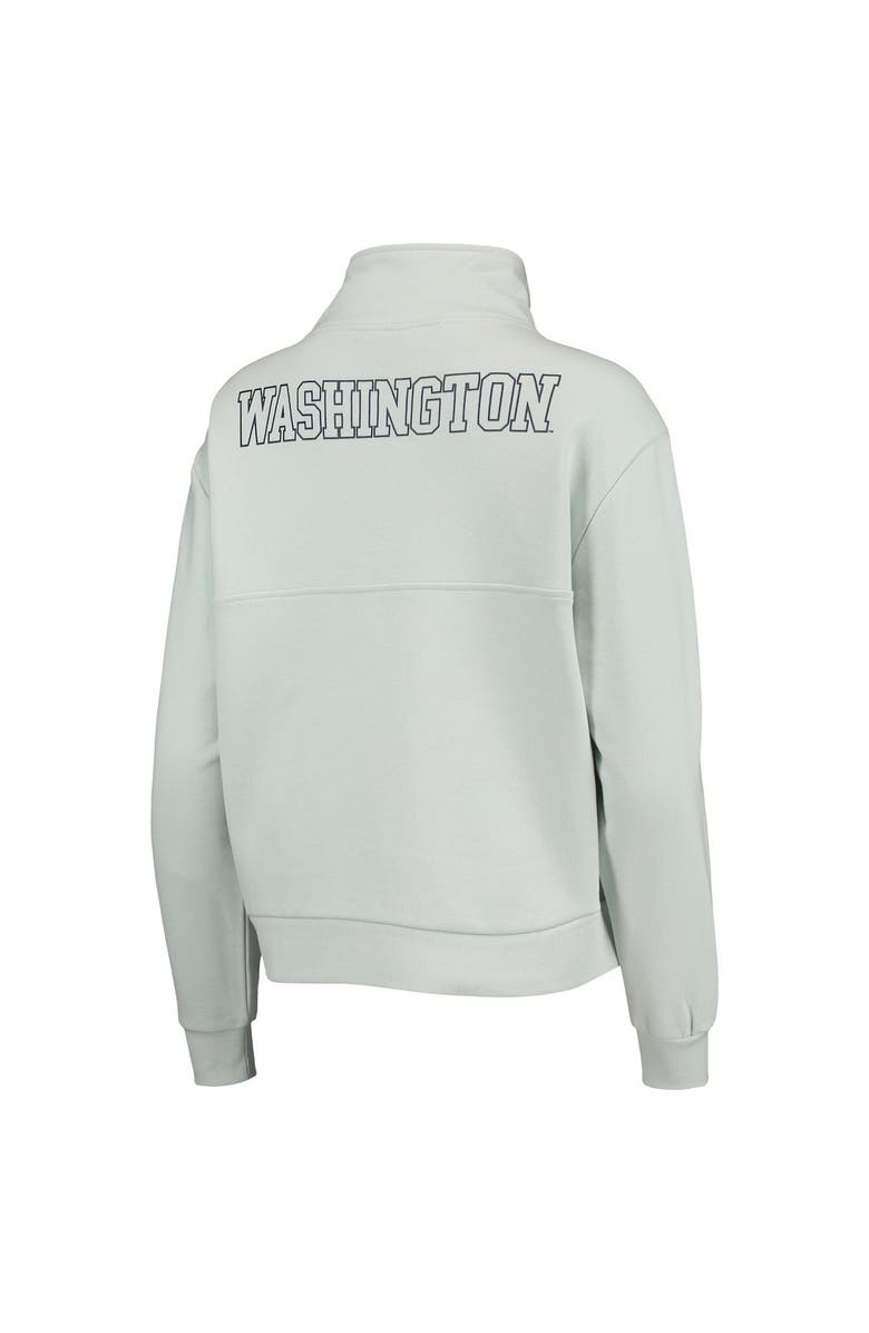 THE WILD COLLECTIVE Women's The Wild Collective Light Blue Washington Nationals Two-Hit Quarter-Zip Pullover Top, Alternate, color, Light Blue