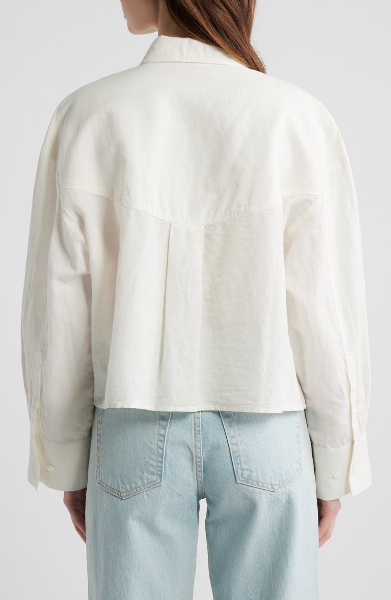 Madewell Linen & Cotton Straight Hem Shirt, Alternate, color, Ivory Linen