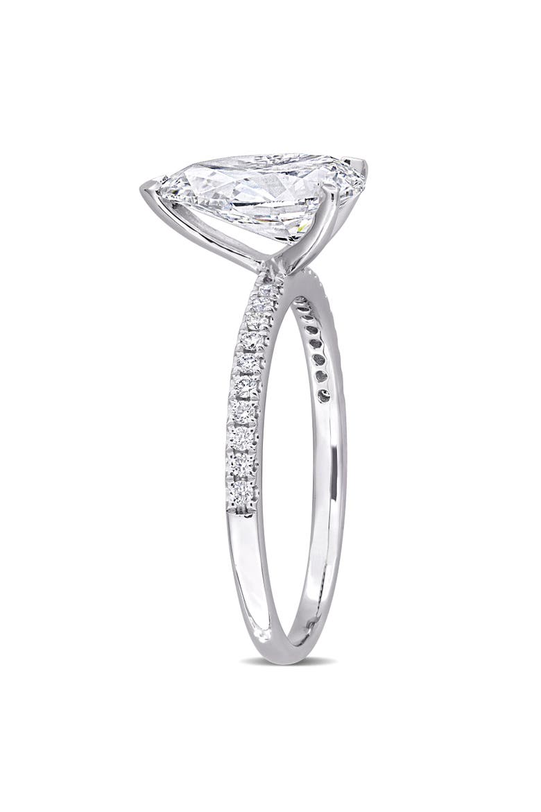 2-1/6 CTW Lab-Grown Diamond Pear Solitaire Ring 14k, Alternate, color, White Gold