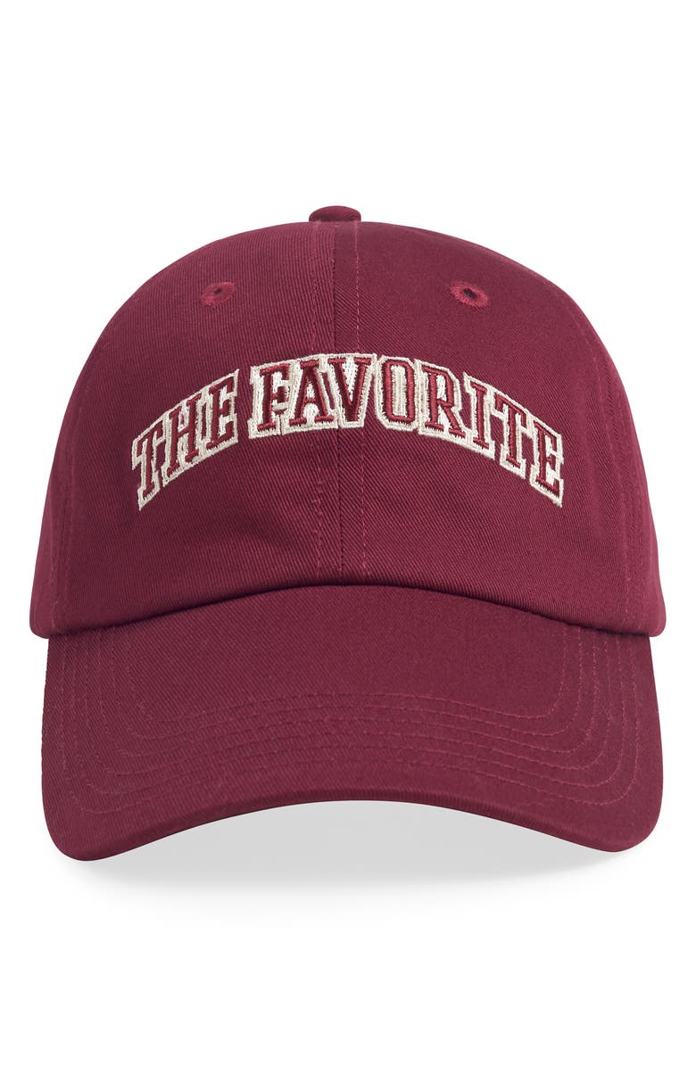 Favorite Daughter The Favorite Adjustable Baseball Cap, Main, color, Burgundy