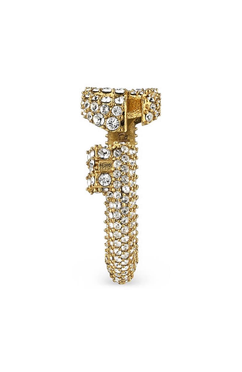 Gucci GG Barrel Key Crystal Pavé Ring, Alternate, color, 
