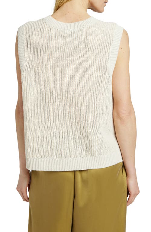 Faherty Miramar Sleeveless Linen Sweater In Summer Sand