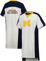 G-III 4HER BY CARL BANKS Women's G-III 4Her by Carl Banks White Michigan Wolverines Home Run T-Shirt Dress