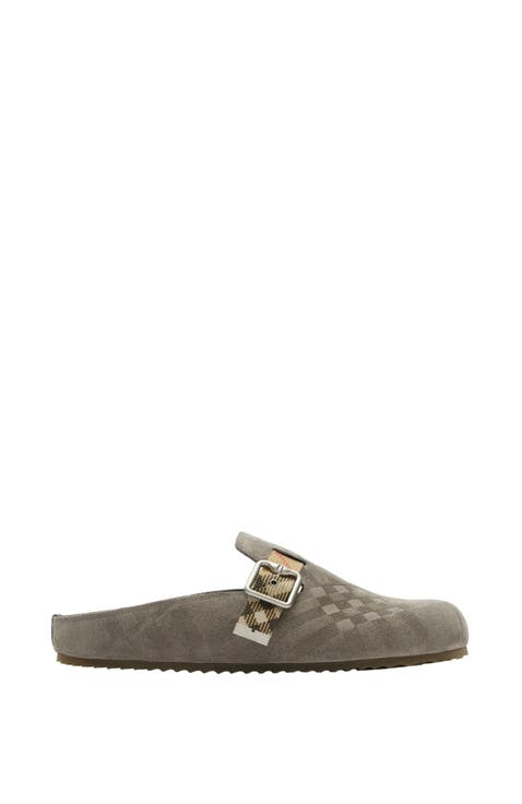Check Suede Urchin Clogs