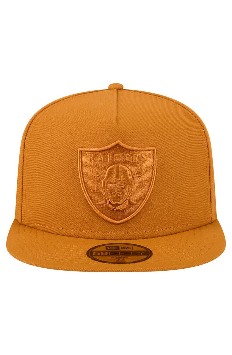 New Era Men
s New Era  Brown Las Vegas Raiders Color Pack A-Frame 59FIFTY Fitted Hat, Alternate, color, Brown